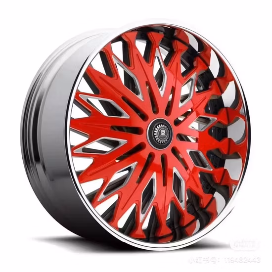 Hadison Forged 15"-26" 3-PC Forged 6061-T6 Aluminum Alloy Wheels Paint, Brush, Polish, Chrome Custom Alloy Wheel 6-Spoke-Rims Car Wheels
