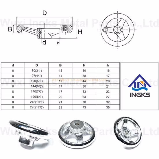 Double Spoke Handwheel with Folding Handle